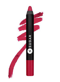 SUGAR Cosmetics Matte As Hell Crayon Lipstick22 Donna Pinciotti (Magenta Pink) Highly pigmented, Creamy Texture, Long lasting Matte Finish