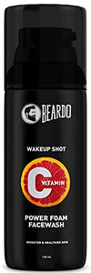 Beardo Vitamin C Power Foam Facewash 130 ml |Cleanses & refreshes | Reduce blemishes & fine lines