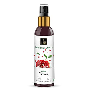 Good Vibes Pomegranate Glow Toner 200 ml, Anti Ageing Hydrating Light Weight Moisturizing Face Spray Toner for All Skin Types, Natural, No Alcohol, Parabens & Sulphates, No Animal Testing