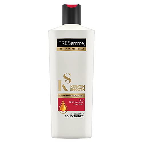 TRESemme Keratin Smooth Conditioner 190 ml, With Keratin & Argan Oil for Straight, Shiny Hair - Nourishes Dry Hair & Controls Frizz, For Men & Women