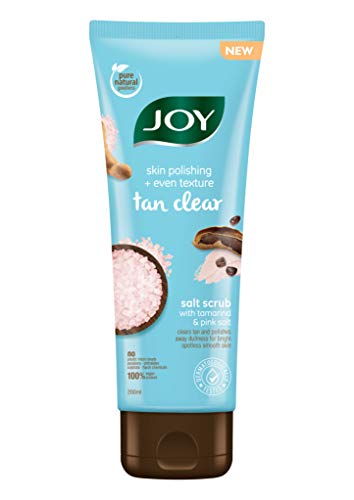 Joy Skin Polishing + Even Texture Tan Clear Salt Scrub| With Tamarind & Pink Salt |100% Vegan, No Parabens, No Harsh Chemicals| 200 ml