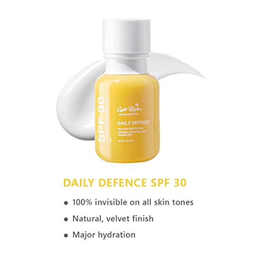 Earth Rhythm Sunscreen SPF 30 for Oily, Sensitive, Acne Prone or Dry Skin| PA+++, Non Sticky/ Non Greasy, Leaves No White Cast | Men & Women - 50 ml