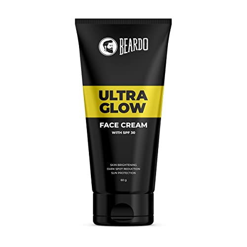 Beardo Activated Charcoal Face Wash, 100ml and BEARDO Ultraglow Face Cream SPF 30 for Men, 60g Combo