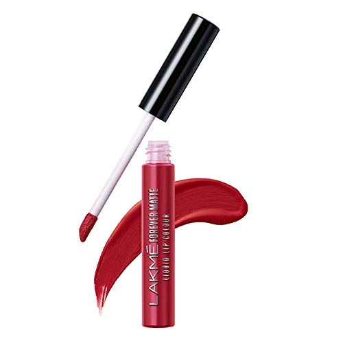 Lakmé Forever Matte Liquid Lip Colour, Red Revival, 5.6 ml