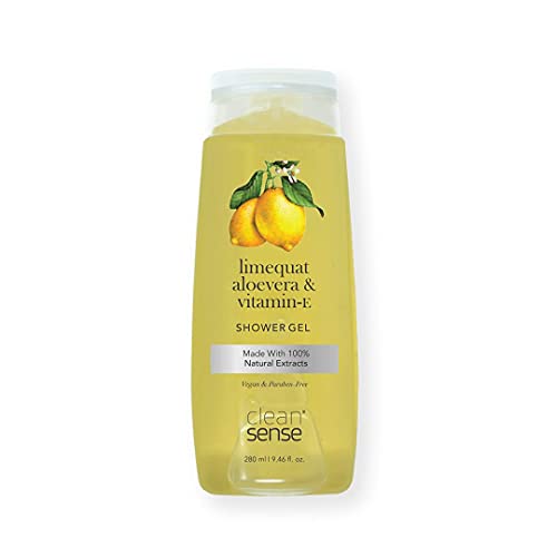 Cleansense Limequat Body Wash Shower Gel Combo, 100% Vegan and Paraben Free with Goodness of Aloe Vera and Vitamin E (Limequat, 280mlx2)