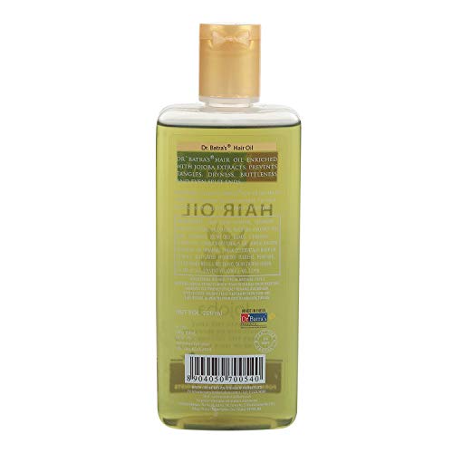 Dr Batra's  Hair Oil Enriched With Jojoba Extracts | Prevents Tangles, Dryness And Even Split Ends | Formulated By Trichologists | Jojoba Hair Oil 200 ml (Pack of 2)