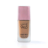 Lakmé 9To5 Primer + Matte Perfect Cover Foundation, C280 Cool Tan, 25 ml