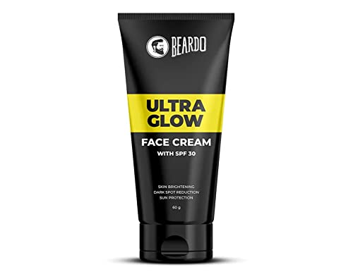 Beardo Ultraglow Face Cream with SPF30 ,Dark Spot Reduction Cream, 60gm & Bubblegum Lip Balm For Dry Damaged and Chapped Lips 7g (Pack of 2)