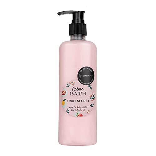 Kimirica Creme Bath Fruit Secret Body Wash - 290ml, 100% Vegan and Paraben Free, Made with White Tea, Ginkgo Biloba, Argan Oil and Enriched with Vitamin E, Pro-Vitamin B5