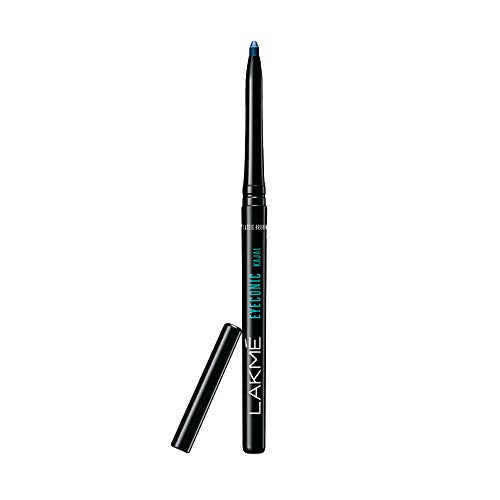 Lakmé Eyeconic Kajal, Royal Blue Colour, Matte Kohl Liner in a Twist Up Pencil - Waterproof, Smudge Proof & Long Lasting Eye Makeup, 0.35 g