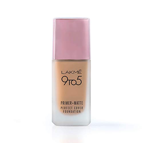 Lakme 9To5 Primer + Matte Perfect Cover Foundation, N220 Neutral Medium, 25 ml