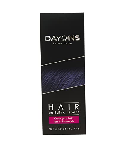 Dayons Hair Fiber 25gm Black, Hair Volume Powder & Building Fiber , Instant Volume for Thin Hair, Fiber Hair Powder for Men and Women