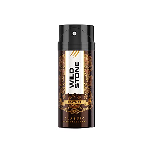 Wild Stone Classic Leather Long lasting Masculine Deodorant for Men, 225ml
