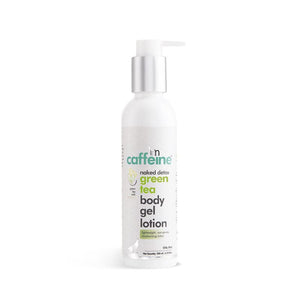 mCaffeine Green Tea Body Gel Lotion (200ml) for Oily Skin | Non Greasy Lotion for Skin Hydration and Moisturization | With Vitamin C and Shea Butter | Daily-Use