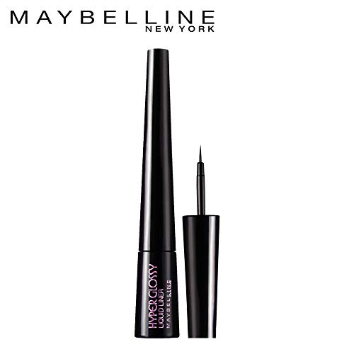 Maybelline Hyper Glossy Liquid Liner, Black, 3g And Maybelline New York Color Sensational Creamy Matte Lipstick, 660 Touch of Spice, 3.9g
