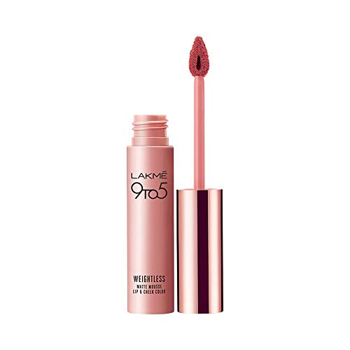 Lakme 9 to 5 Weightless Mousse Lip & Cheek Color, Nude Cushion, 9 g