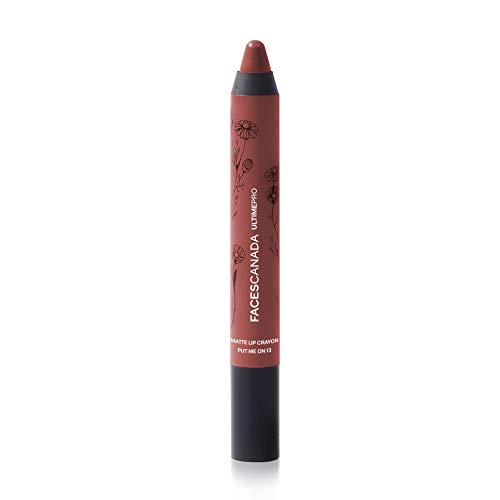 Faces Canada Ultime Pro Matte Lip Crayon Put me on 13 2.8 g With Free Sharpener (Pink)