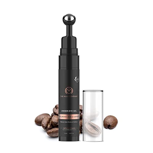 The Man Company Under Eye Cream Gel With Cooling Massage Roller For Dark Circles, Fine Lines & Puffy Eyes with Caffeine & Hyaluronic Acid – 15gm