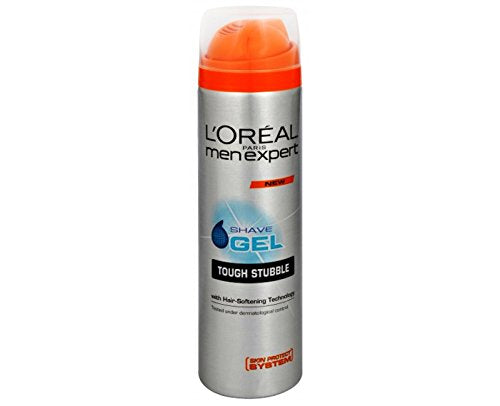 L'Oreal Paris Men Expert Tough Stubble Shave Gel - 196 G (With Hair-Softening Technology)