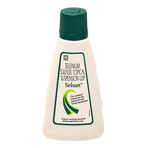Selsun Suspension Anti Dandruff Shampoo, Clears away dandruff flakes, Relieves from excessive oil, Relieves from dandruff related itching (Pack of 4, 120ml)