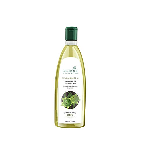 Biotique Bio Bhringraj Therapeutic Hair Oil for Falling Hair Intensive Hair Regrowth Treatment, 100ml