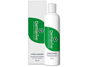 Dermavive Hydra Cleanser - Non-Irritating Facial and Skin Cleanser, | pH Balanced , Softens and Hydrates Sensitive Skin, 250ml
