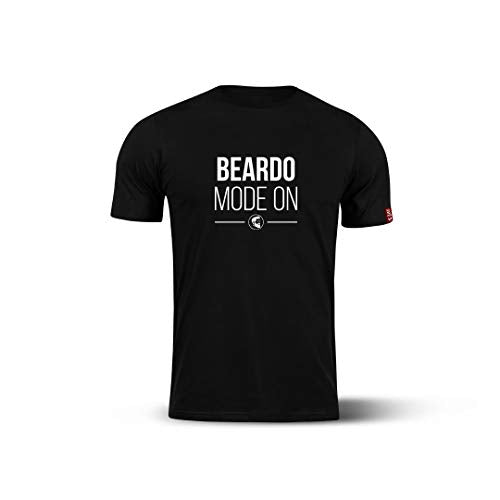 BEARDO T-Shirt Mode ON (Black, Large)
