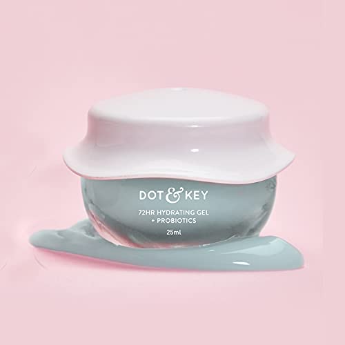 Dot & Key 72 HR HYDRATING GEL + PROBIOTICS 25 ml, with Hyaluronic Acid, Kombucha & Rice Water, Oil-Free, Non Comedogenic, Lightweight gel moisturizer, for all skin types