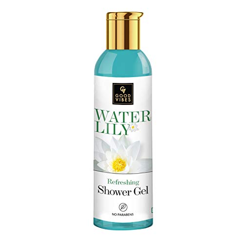 Good Vibes Refreshing Shower Gel Combo - Waterlily (200 ml bottle + 200 ml Pouch)