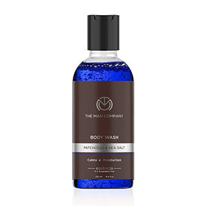 The Man Company Body Wash with Patchouli & Sea Salt | Soap Free Shower Gel for Deep Moisturization & Smooth Skin | SLS & Paraben-Free - 250 ml