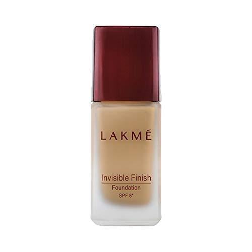 LAKMÉ Invisible Finish SPF 8 Liquid Foundation, Shade 02, Ultra Light Water Based Face Makeup for Glowing Skin - Full Coverage, Natural Finish, 25 ml