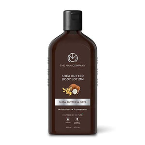 The Man Company Body Lotion For Extra Dry Skin | Shea Butter & Oats | 24 Hours Moisturising | Absorbs Quickly | Rejuvenates & Uplifts | SLS & Paraben-Free - 200ml
