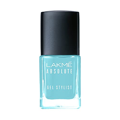 Lakmé Absolute Gel Stylist Nail Color, 95 Snow Cone, 12ml,Sky Blue