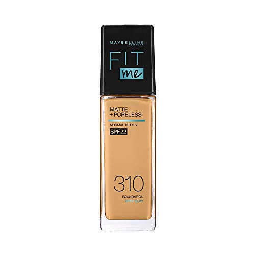 Maybelline New York Fit Me Matte + Poreless Liquid Foundation, 310 Sun Beige | Matte Foundation | Oil Control Foundation | Foundation With SPF, 30 ml