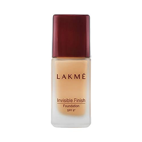 Lakmé Invisible Finish SPF 8 Foundation, Shade 05, Lightweight, Water Based, Liquid Foundation For Natural Glow, 25 ml