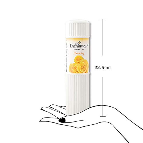 Enchanteur Charming Perfumed Talc for Women, 250g with Roses, Muguets & Cedarwood Extracts