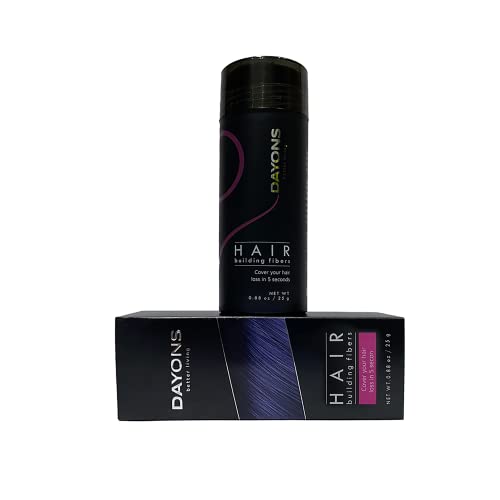 Dayons Hair Fiber 25gm Black, Hair Volume Powder & Building Fiber , Instant Volume for Thin Hair, Fiber Hair Powder for Men and Women