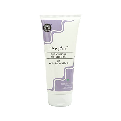 Fix My Curls, Curl Quenching Flaxseed Gelly for Styling Curly And Wavy Hair Low porosity 3A to 4A Curls, 200 gm