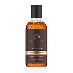 The Man Company Body Wash with Bergamot & Mandarin | Shower Gel for Glowing & Brightening Skin | Long Lasting Fragrance & Paraben-Free - 250 ml