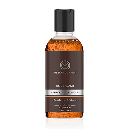 The Man Company Body Wash with Bergamot & Mandarin | Shower Gel for Glowing & Brightening Skin | Long Lasting Fragrance & Paraben-Free - 250 ml