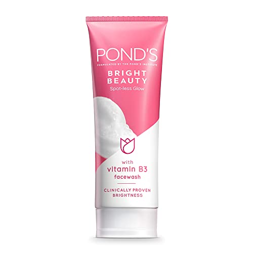 POND's Bright Beauty Spot-less Glow Face Wash With Vitamins, Removes Dead Skin Cells & Dark Spots, Double Brightness Action, All Skin Types, 150g