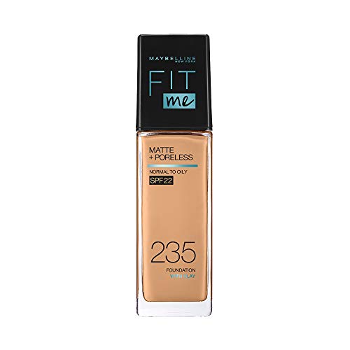 Maybelline New York Fit Me Matte + Poreless Liquid Foundation, 235 Pure Beige | Matte Foundation | Oil Control Foundation | Foundation With SPF, 30 ml.