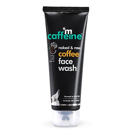 MCaffeine Naked & Raw Coffee Face Wash, 100 ml | White Water Lily | Deep Cleanser | Oily/Normal Skin | Paraben & SLS Free