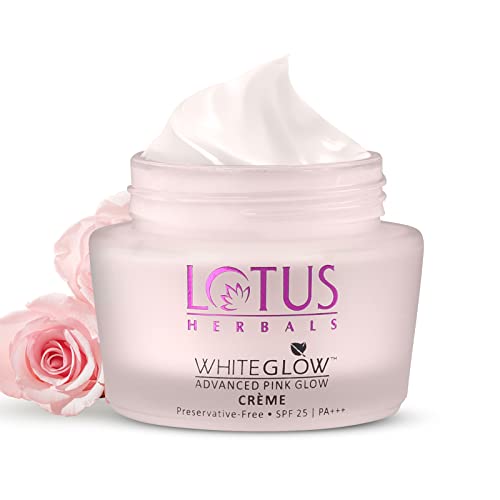 Lotus Herbals Whiteglow Advanced Pink Glow Crème Spf 25 I Pa+++, 50 g
