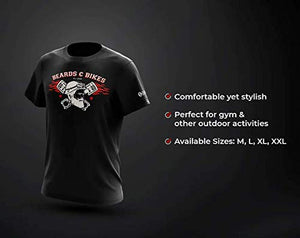 BEARDO Beards and Bikes T-Shirt (L) Black