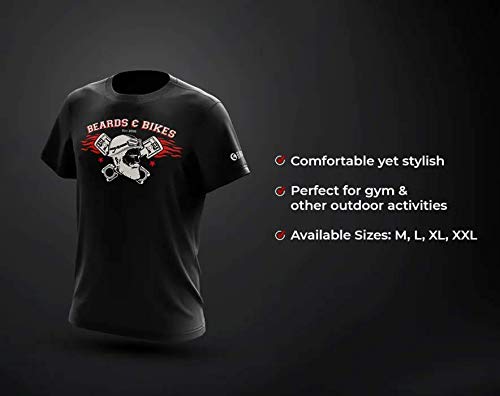BEARDO Beards and Bikes T-Shirt (L) Black