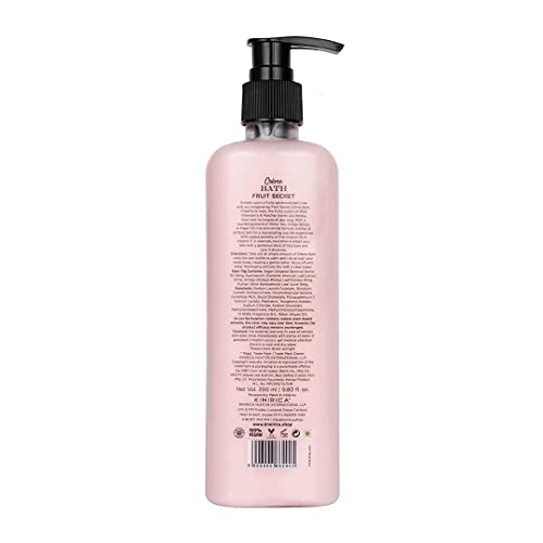 Kimirica Creme Bath Fruit Secret Body Wash - 290ml, 100% Vegan and Paraben Free, Made with White Tea, Ginkgo Biloba, Argan Oil and Enriched with Vitamin E, Pro-Vitamin B5