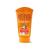 Lotus Herbals Safe Sun Block Cream SPF 30, 100g and Lotus Herbals White Glow Oatmeal And Yogurt Skin Whitening Scrub, 100g