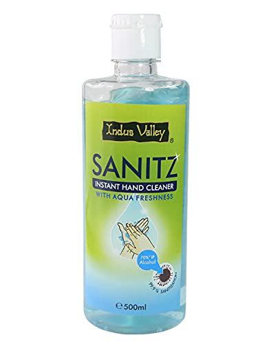 INDUS VALLEY Sanitz Instant Hand Cleaner/Hand Sanitizer (Aqua) -500ml