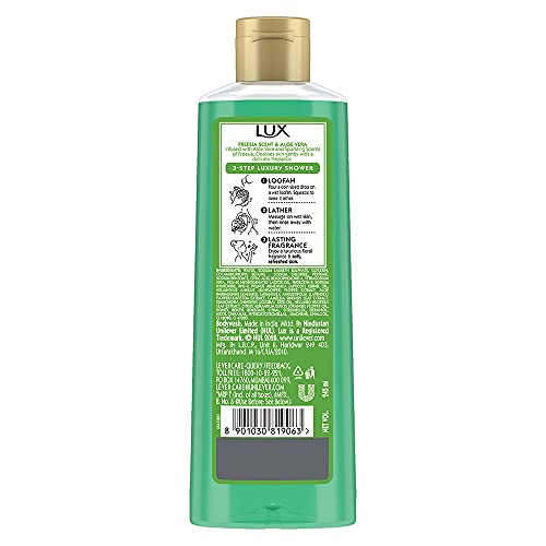 Lux Shower Gel, Freesia Scent & Aloe Vera Bodywash, Skin Cleanser With Long Lasting Fragrance, Paraben Free, 245 ml